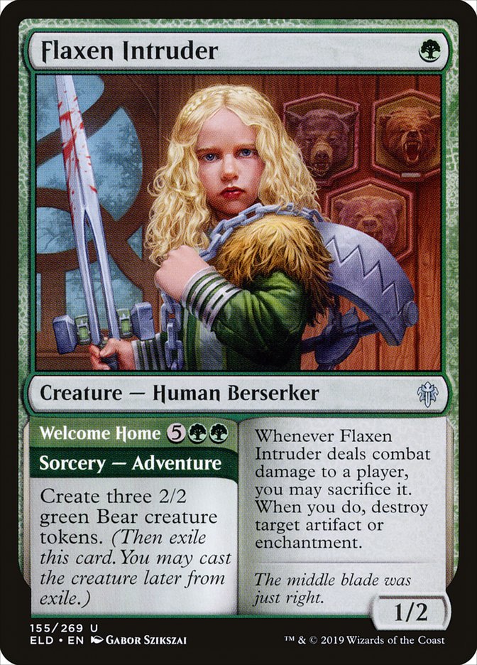 Flaxen Intruder // Welcome Home [Throne of Eldraine] | North Game Den