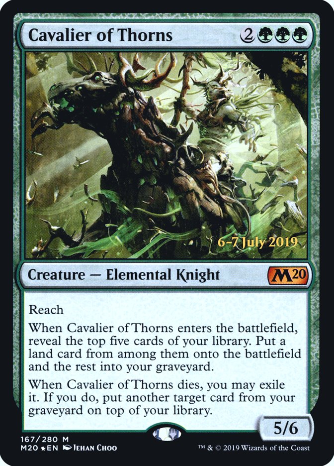 Cavalier of Thorns  [Core Set 2020 Prerelease Promos] | North Game Den