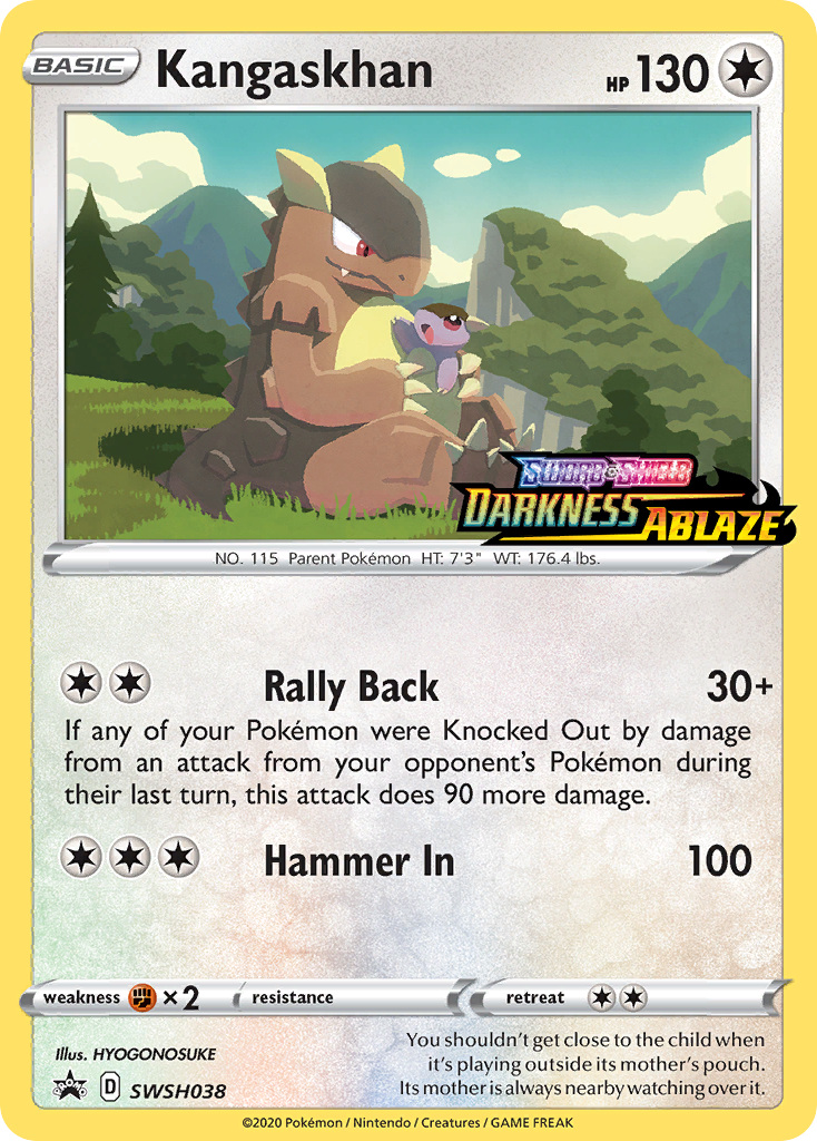 Kangaskhan (SWSH038) (Prerelease Promo) [Sword & Shield: Black Star Promos] | North Game Den