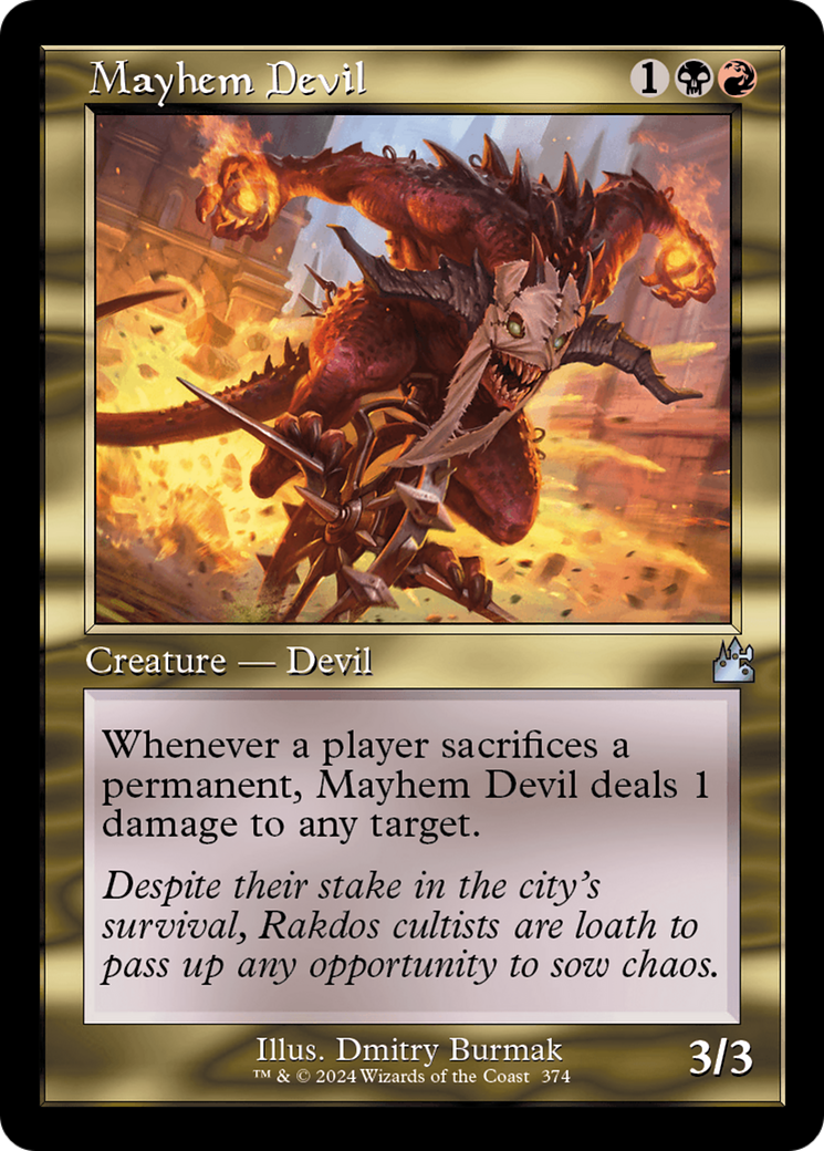 Mayhem Devil (Retro Frame) [Ravnica Remastered] | North Game Den