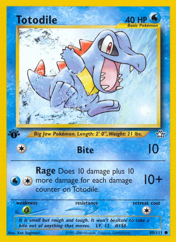 Totodile (80/111) [Neo Genesis 1st Edition] | North Game Den