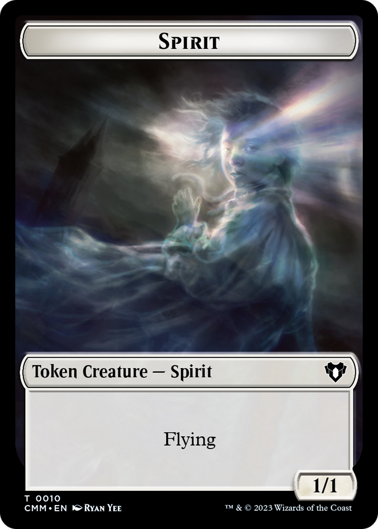 Spirit Token (10) [Commander Masters Tokens] | North Game Den