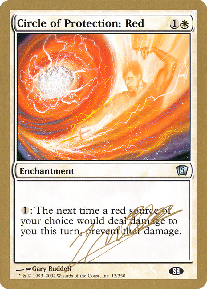 Circle of Protection: Red (Julien Nuijten) (SB) [World Championship Decks 2004] | North Game Den