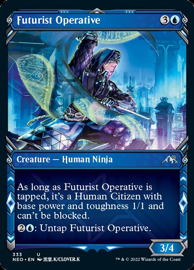 Futurist Operative (Showcase Ninja) [Kamigawa: Neon Dynasty] | North Game Den