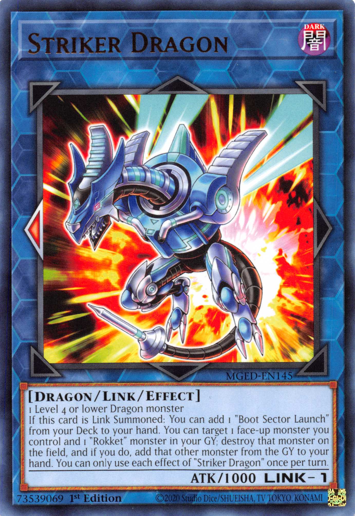 Striker Dragon [MGED-EN145] Rare | North Game Den