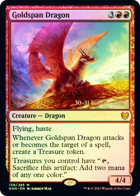 Goldspan Dragon  [Kaldheim Prerelease Promos] | North Game Den