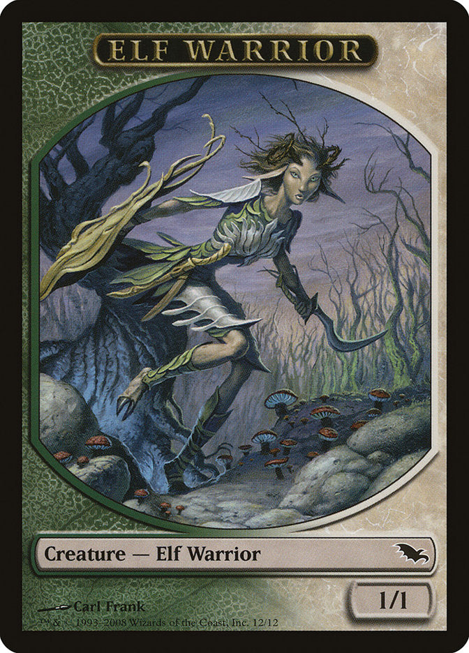 Elf Warrior (12/12) [Shadowmoor Tokens] | North Game Den