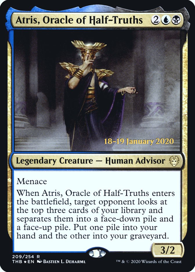 Atris, Oracle of Half-Truths [Theros Beyond Death Prerelease Promos] | North Game Den