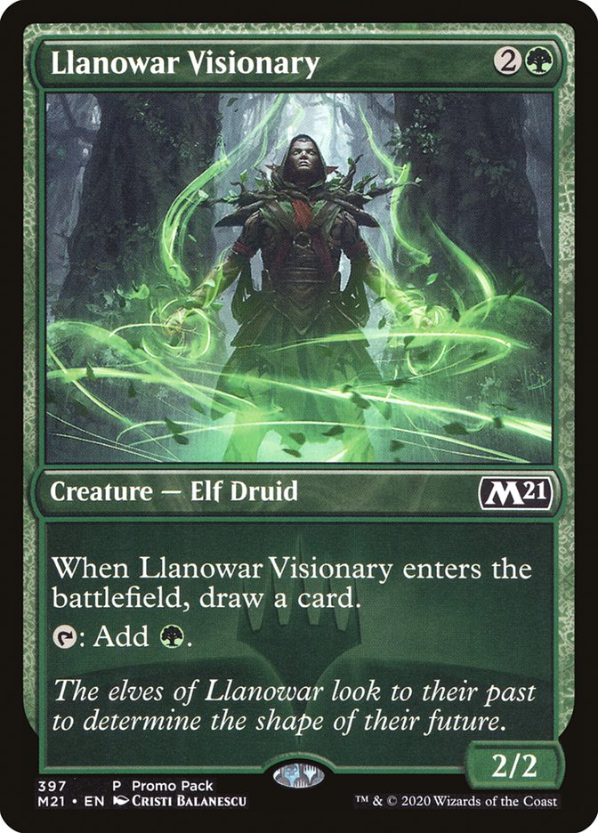 Llanowar Visionary (Promo Pack) [Core Set 2021 Promos] | North Game Den