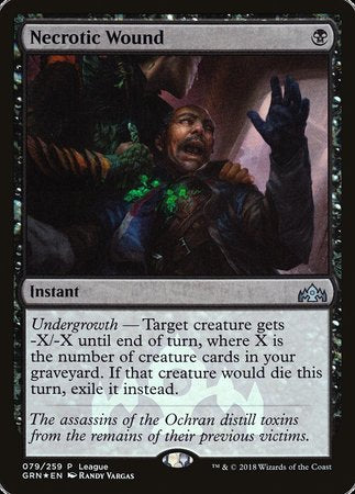 Necrotic Wound [Guilds of Ravnica Promos] | North Game Den