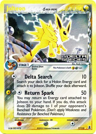 Jolteon (7/113) (Delta Species) (Stamped) [EX: Delta Species] | North Game Den