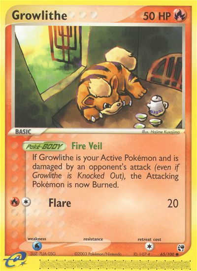 Growlithe (65/100) [EX: Sandstorm] | North Game Den