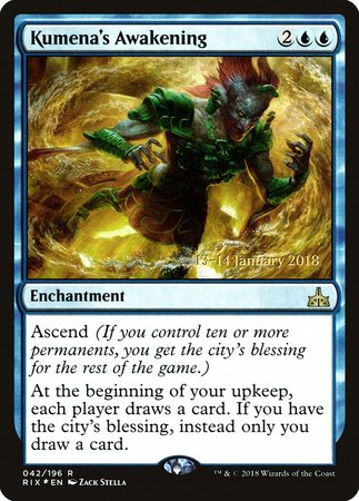 Kumena's Awakening [Rivals of Ixalan Promos] | North Game Den