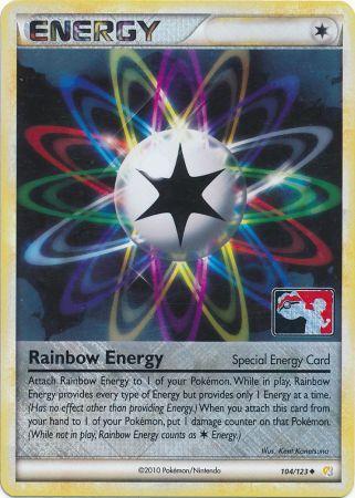 Rainbow Energy (104/123) (League Promo) [HeartGold & SoulSilver: Base Set] | North Game Den