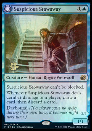 Suspicious Stowaway // Seafaring Werewolf [Innistrad: Midnight Hunt Prerelease Promos] | North Game Den