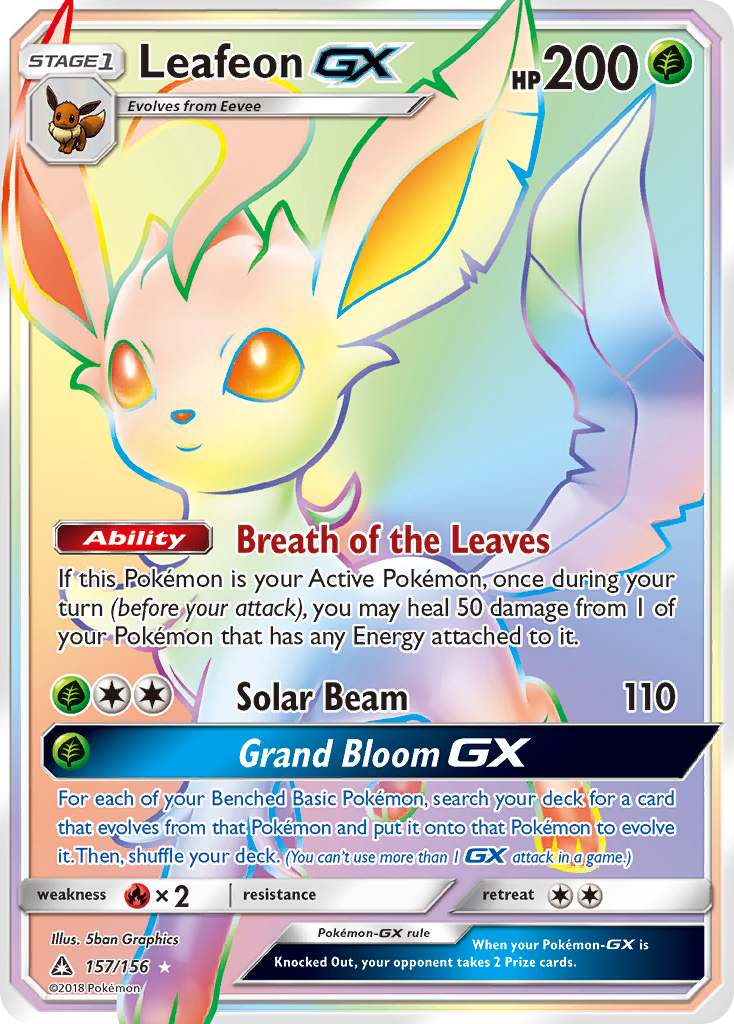 Leafeon GX (157/156) [Sun & Moon: Ultra Prism] | North Game Den