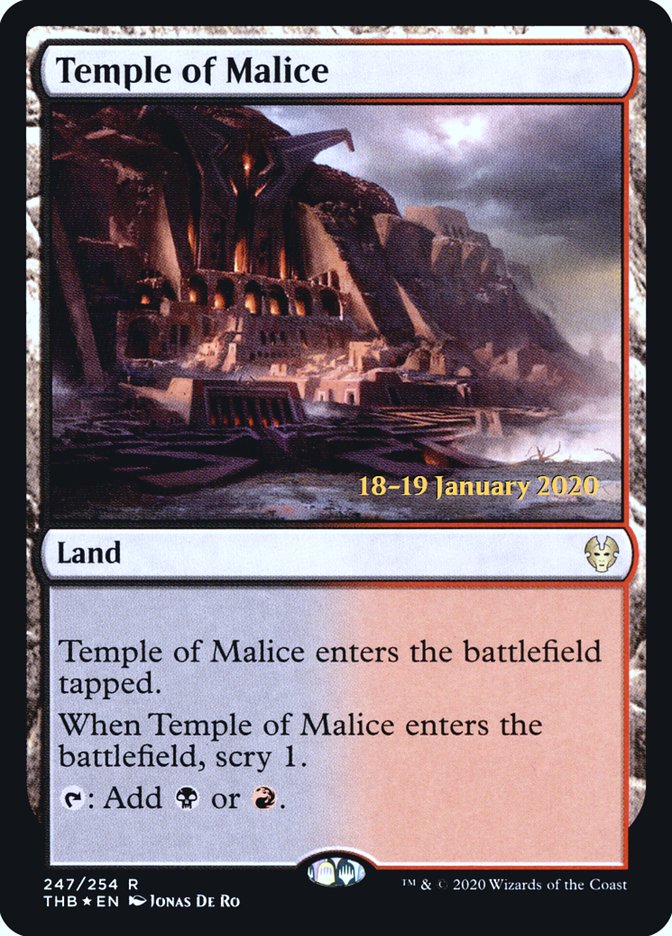 Temple of Malice [Theros Beyond Death Prerelease Promos] | North Game Den