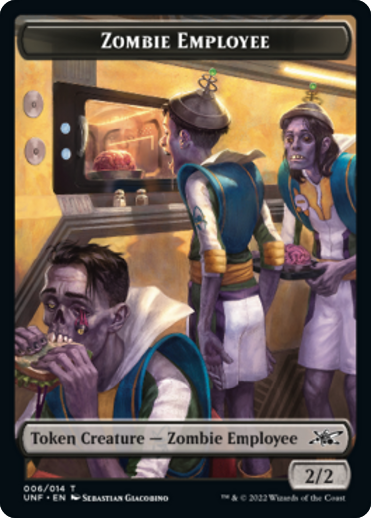 Zombie Employee // Storm Crow Double-sided Token [Unfinity Tokens] | North Game Den