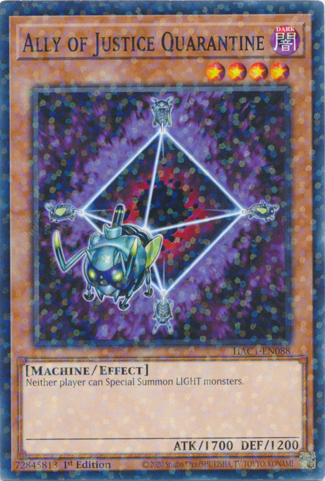 Ally of Justice Quarantine (Duel Terminal) [HAC1-EN088] Common | North Game Den