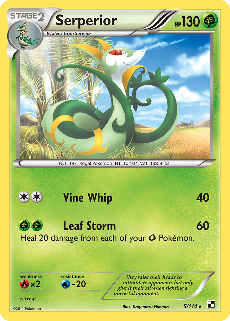 Serperior (5/114) (Green Tornado) (Theme Deck Exclusive) [Black & White: Base Set] | North Game Den