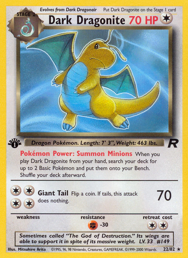 Dark Dragonite (22/82) [Team Rocket 1st Edition] | North Game Den