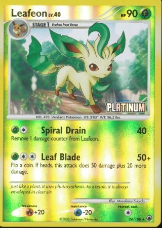 Leafeon (24/100) [Burger King Promos: 2009 Collection] | North Game Den