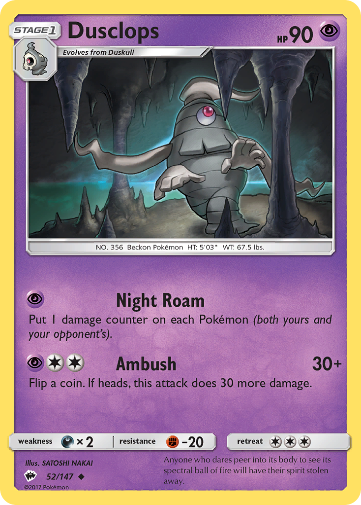 Dusclops (52/147) [Sun & Moon: Burning Shadows] | North Game Den