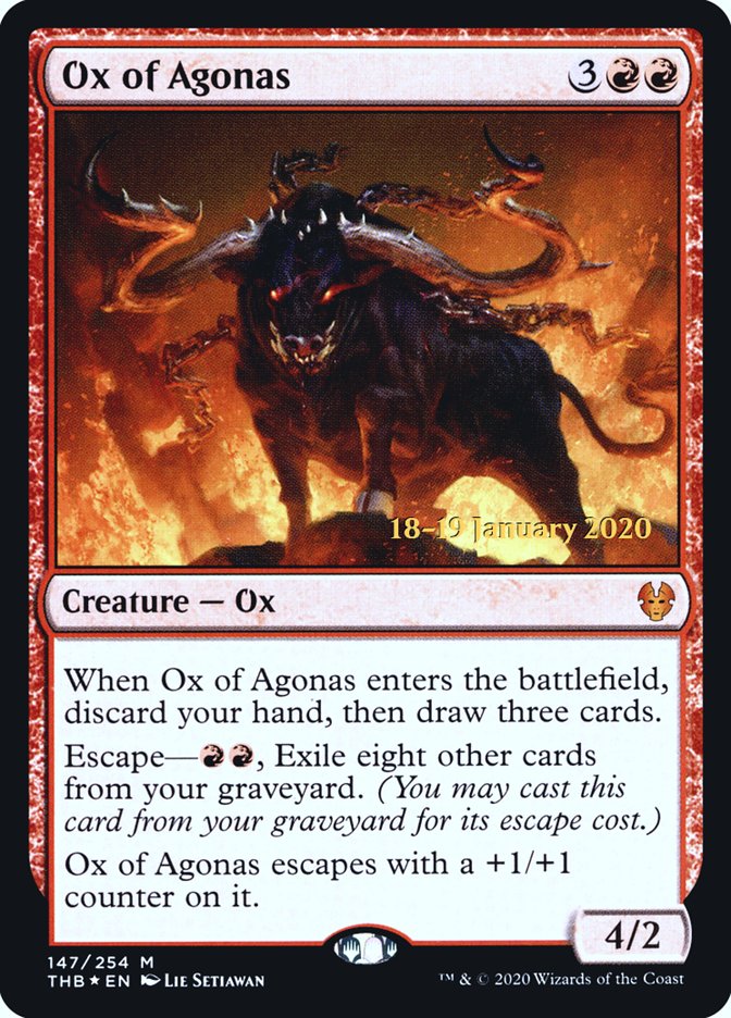 Ox of Agonas [Theros Beyond Death Prerelease Promos] | North Game Den