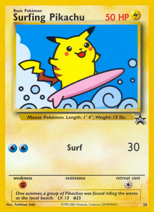 Surfing Pikachu (28) [Wizards of the Coast: Black Star Promos] | North Game Den