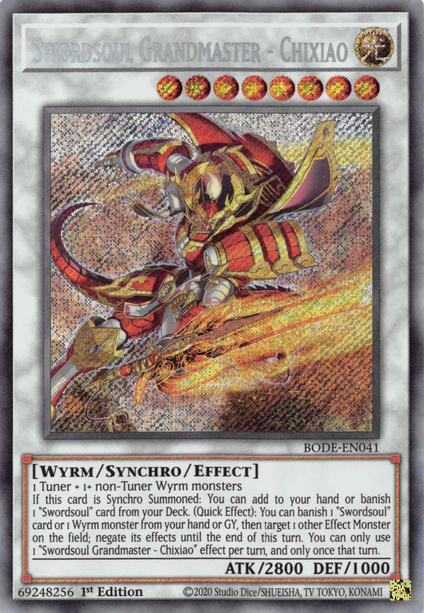 Swordsoul Grandmaster - Chixiao [BODE-EN041] Secret Rare | North Game Den