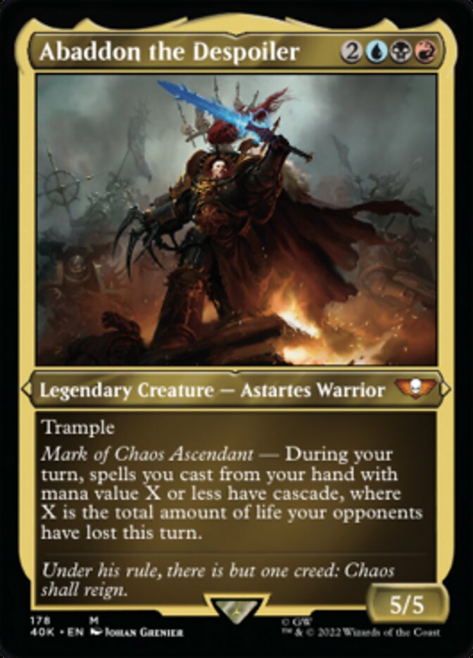 Abaddon the Despoiler (Display Commander) (Surge Foil) [Universes Beyond: Warhammer 40,000] | North Game Den