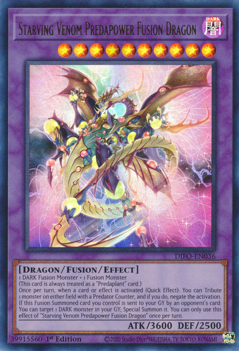 Starving Venom Predapower Fusion Dragon [DIFO-EN036] Ultra Rare | North Game Den