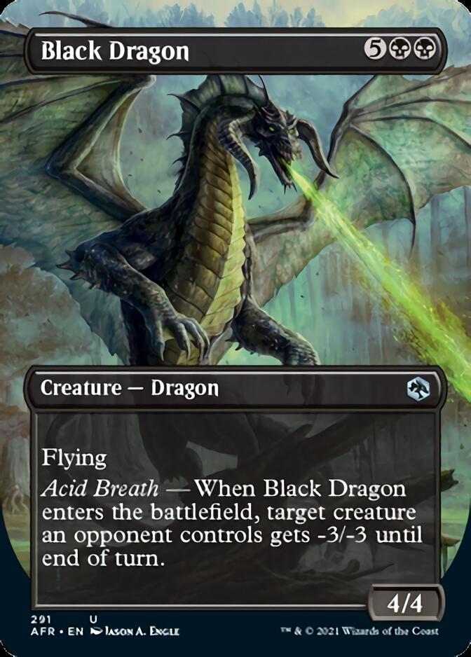 Black Dragon (Borderless Alternate Art) [Dungeons & Dragons: Adventures in the Forgotten Realms] | North Game Den