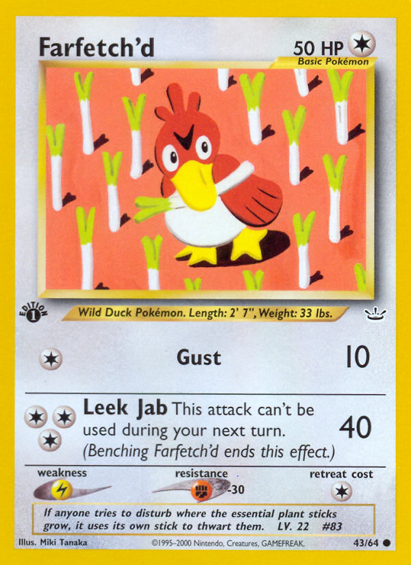 Farfetch'd (43/64) [Neo Revelation 1st Edition] | North Game Den