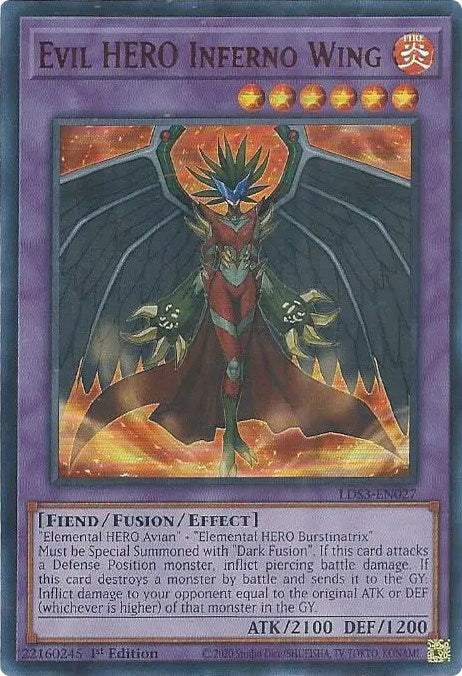 Evil HERO Inferno Wing (Red) [LDS3-EN027] Ultra Rare | North Game Den