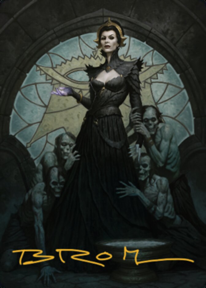 Liliana of the Veil Art Card (Gold-Stamped Signature) [Dominaria United Art Series] | North Game Den