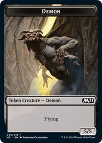 Demon // Goblin Wizard Double-sided Token [Core Set 2021 Tokens] | North Game Den