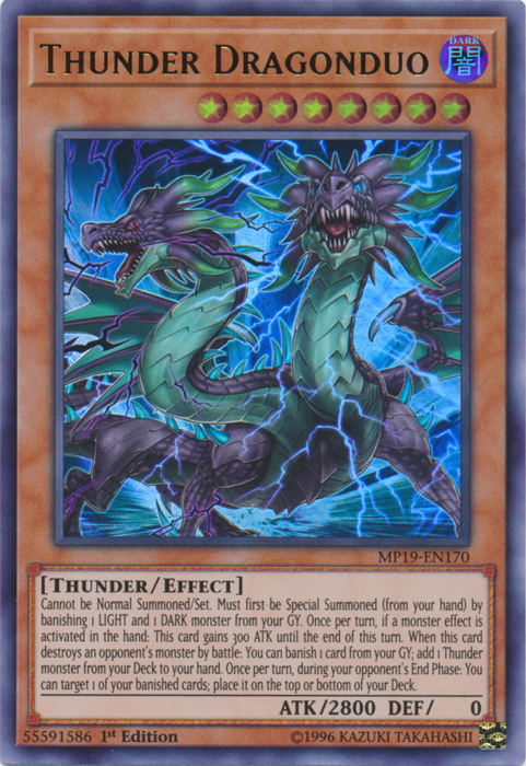 Thunder Dragonduo [MP19-EN170] Ultra Rare | North Game Den