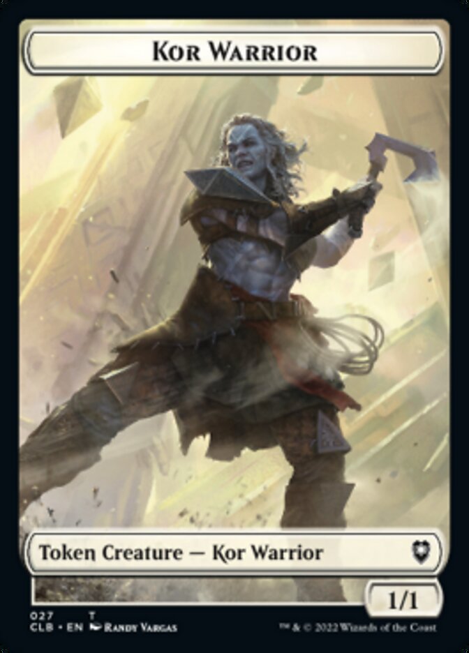 Kor Warrior // Shapeshifter (023) Double-sided Token [Commander Legends: Battle for Baldur's Gate Tokens] | North Game Den