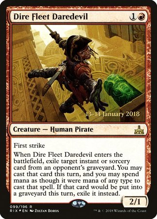 Dire Fleet Daredevil [Rivals of Ixalan Promos] | North Game Den