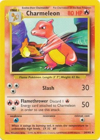 Charmeleon (24/102) [Base Set Unlimited] | North Game Den