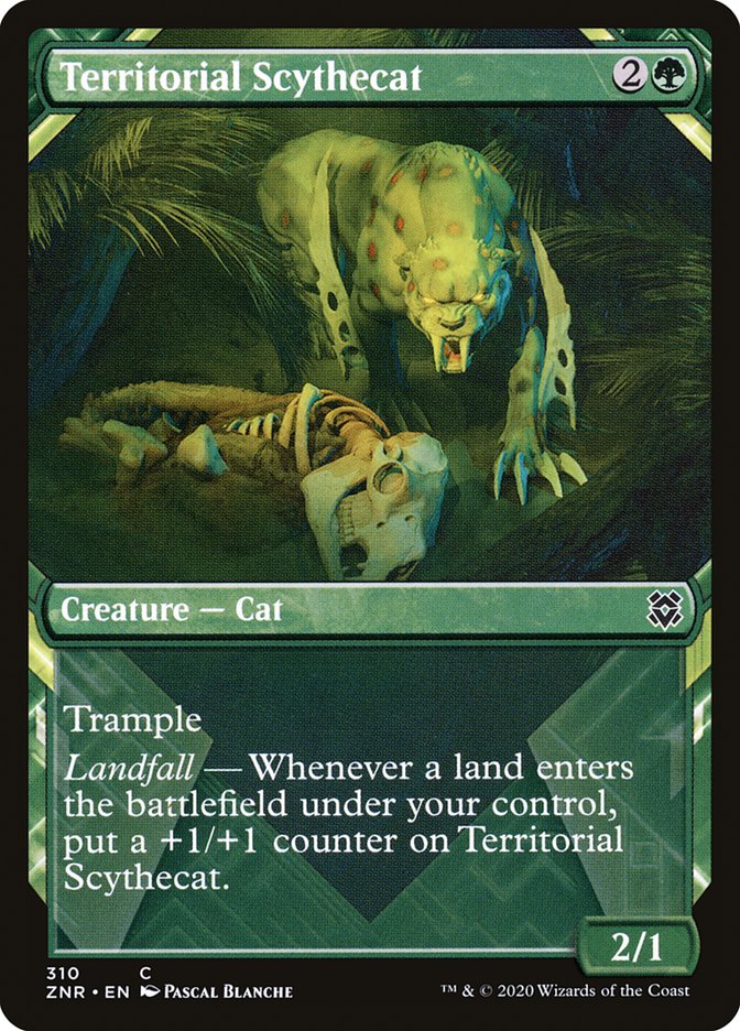 Territorial Scythecat (Showcase) [Zendikar Rising] | North Game Den