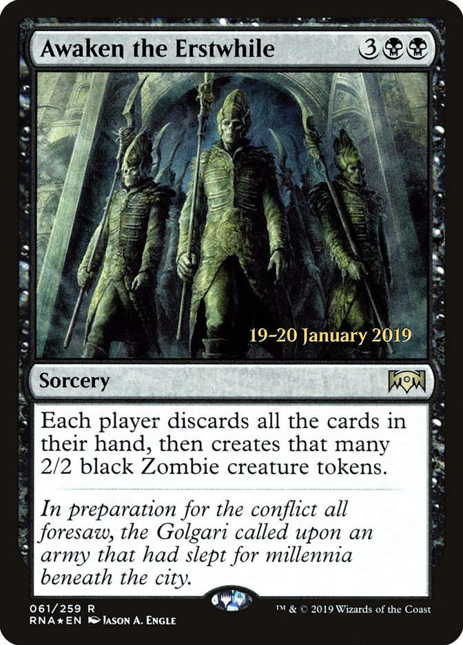 Awaken the Erstwhile [Ravnica Allegiance Prerelease Promos] | North Game Den