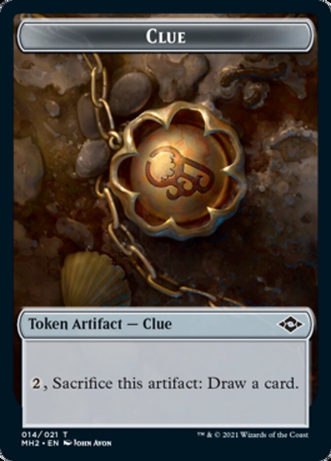 Clue Token (#14) // Zombie Army Token [Modern Horizons 2 Tokens] | North Game Den
