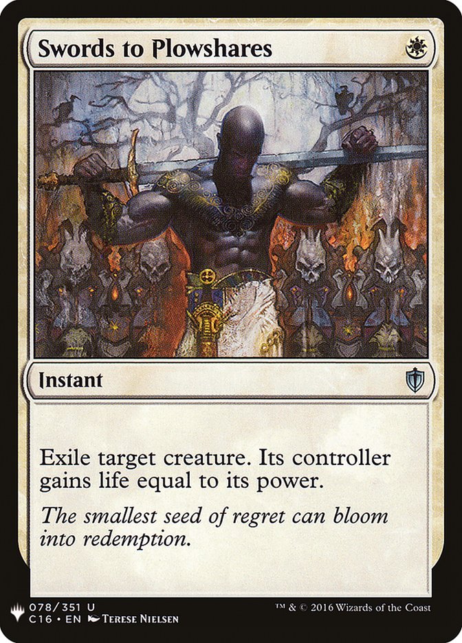 Swords to Plowshares [Mystery Booster] | North Game Den