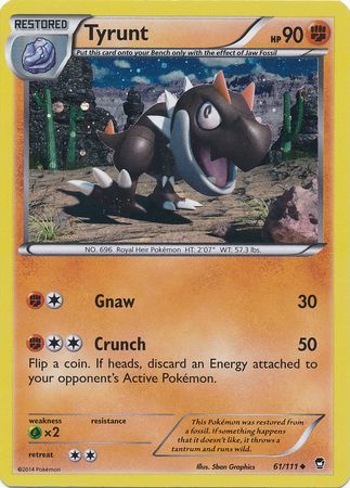 Tyrunt (61/111) (Cosmos Holo) [XY: Furious Fists] | North Game Den