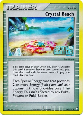 Crystal Beach (75/100) (Stamped) [EX: Crystal Guardians] | North Game Den