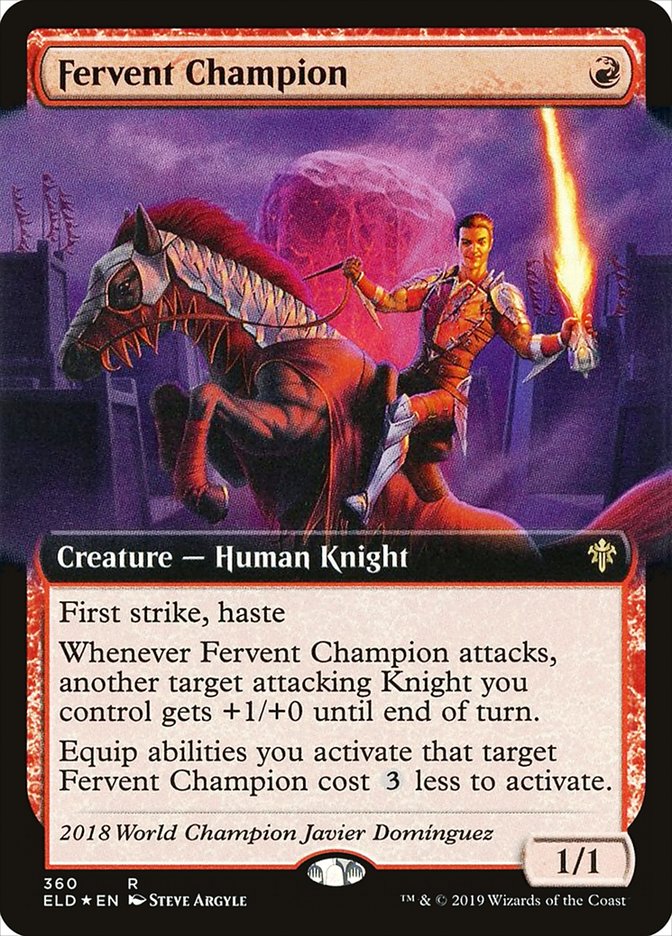 Fervent Champion (Extended Art) [Throne of Eldraine] | North Game Den