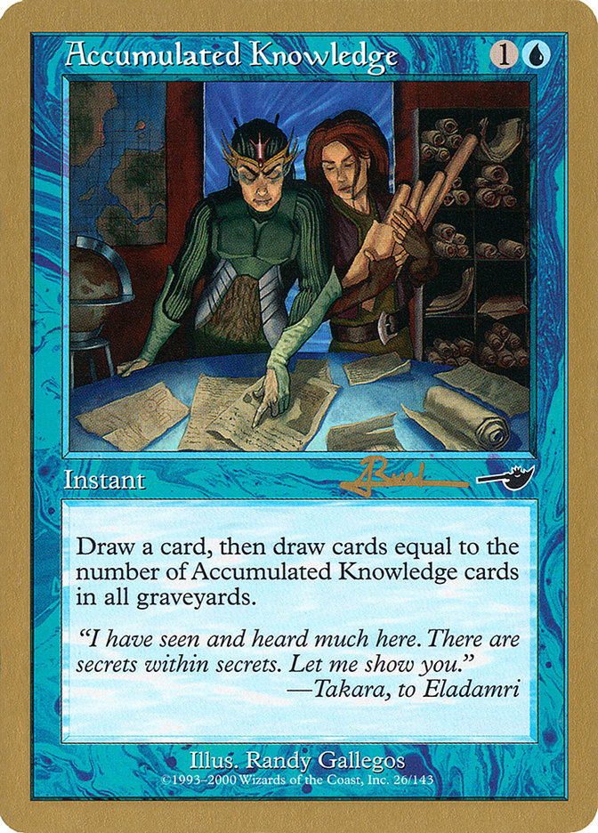 Accumulated Knowledge (Antoine Ruel) [World Championship Decks 2001] | North Game Den