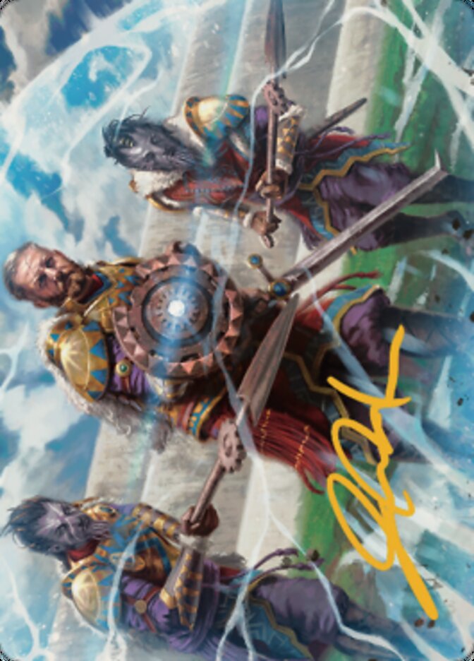 Argivian Phalanx Art Card (Gold-Stamped Signature) [Dominaria United Art Series] | North Game Den